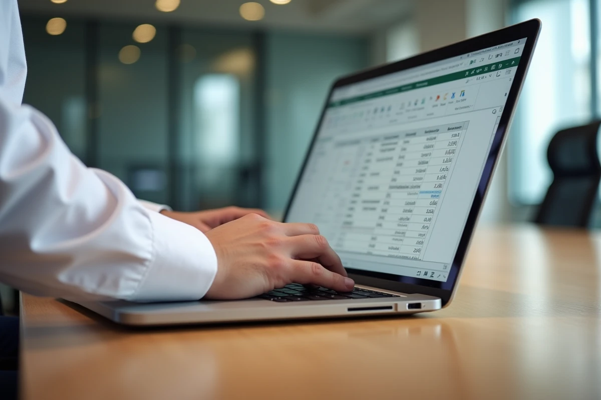 Écran Excel avec Power Query affichant la transformation de lignes en colonnes sur une table de réunion