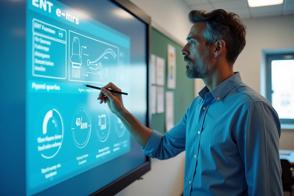 Enseignant explique l