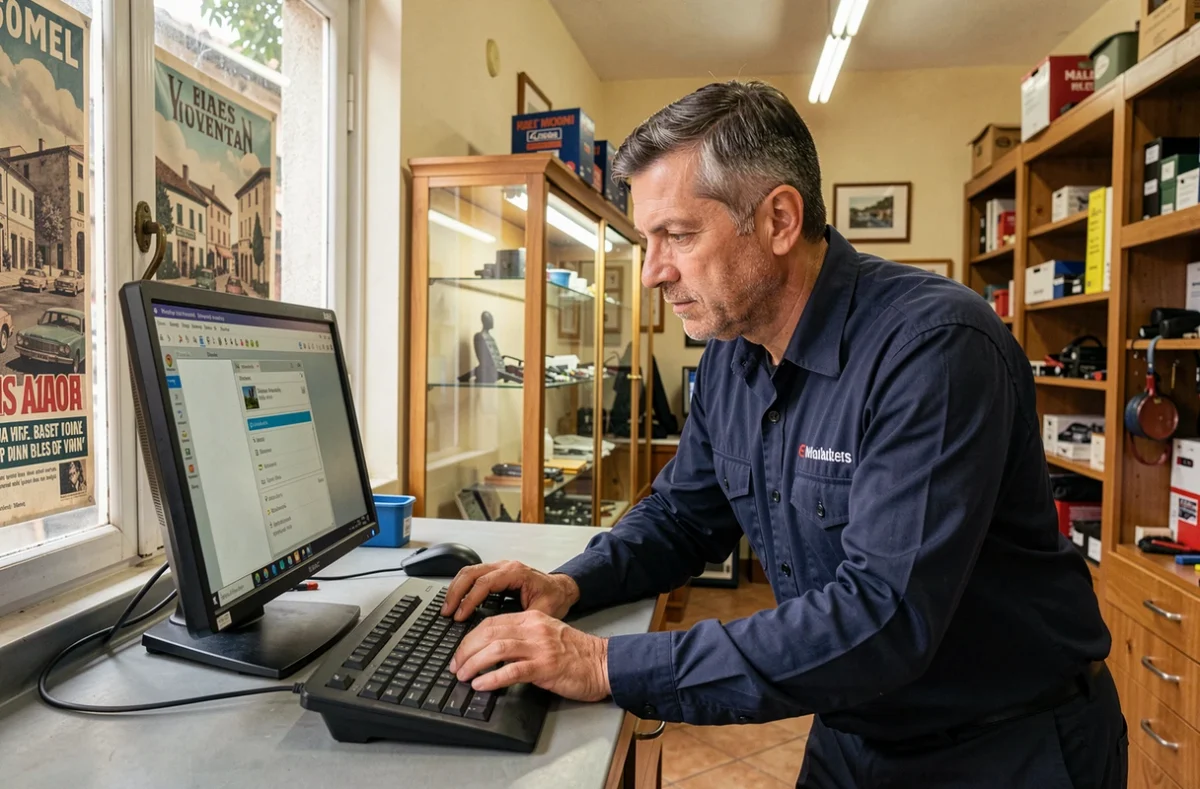 Technicien ORDISUD effectuant un diagnostic informatique dans son atelier de dépannage à Arles